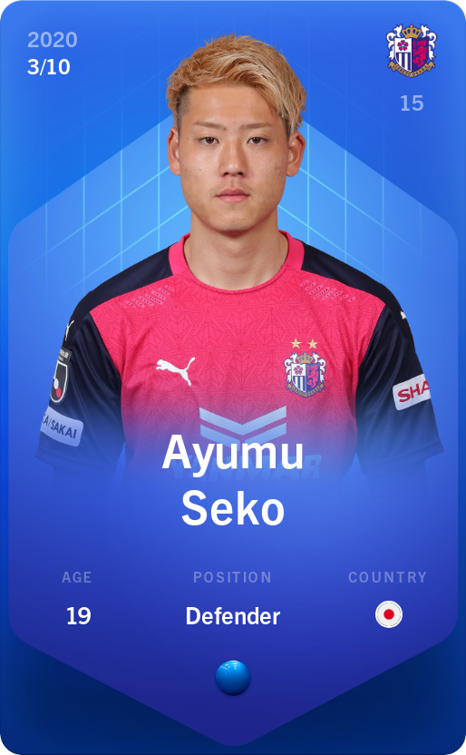 Sorare - Sorare Official - Ayumu Seko 2020-21 • Super Rare 3/10 - NFT # 107246791762910637157748136549774832206408506162535417769354432262810516146184