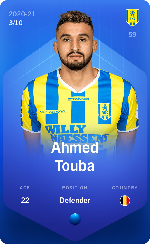 Sorare - Sorare Official - Ahmed Touba 2020-21 • Super Rare 3/10 - NFT # 70694273273890738598080976986078540446562589947197227748067798185021762811081