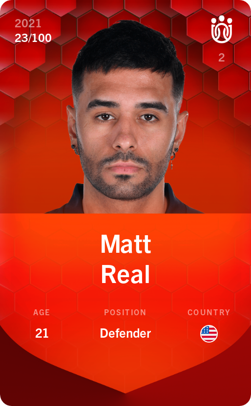 Sorare - Sorare Official - Matt Real 2021-22 • Rare 23/100 - NFT # 21406543341519964570695154086384155540471861129886535517051207498270412385565