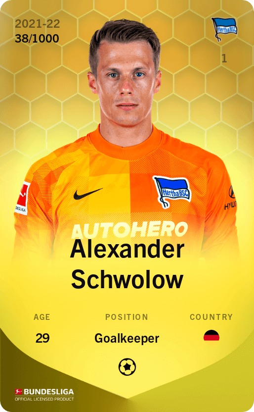 Alexander Schwolow 2021-22 • Limited 38/1000