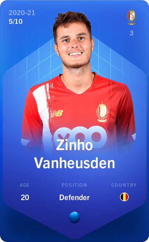 Sorare - Sorare Official - Zinho Vanheusden 2020-21 • Super Rare 5/10 - NFT # 15710407675751649155693274152799942965311029545202366347154776956763348477203