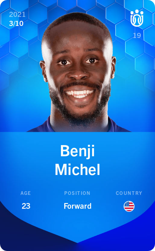 Sorare - Sorare Official - Benji Michel 2021-22 • Super Rare 3/10 - NFT # 23538181826627790342616170965117101863199756153654695298737641208289575162977
