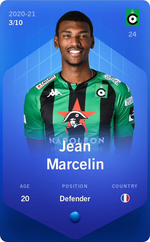 Sorare - Sorare Official - Jean Marcelin 2020-21 • Super Rare 3/10 - NFT # 27059049166952562008391745150199895289684316383894572386279699382256470211781
