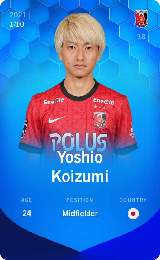 Sorare - Sorare Official - Yoshio Koizumi 2021-22 • Super Rare 1/10 - NFT # 43161684249492971981416416257288585543299274701818702684317165671739698217317