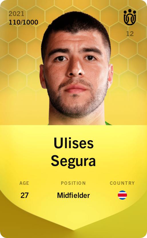 Sorare - Sorare Official - Ulises Segura 2021-22 • Limited 110/1000 - NFT # 42631600940081196443556026230990056255545015856474242145028438231792517746435