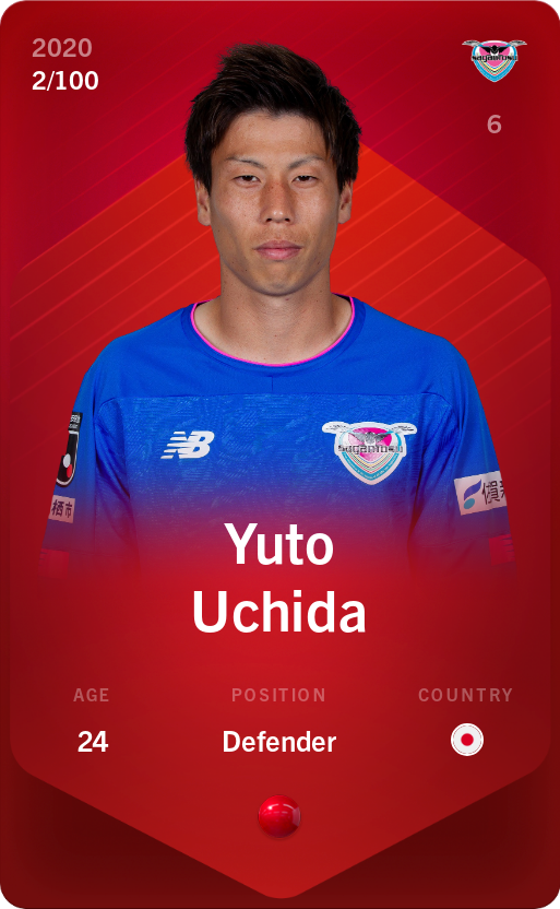 Sorare - Sorare Official - Yuto Uchida 2020-21 • Rare 2/100 - NFT # 43275472891299335643896842076429900433572604823483899306954661902715073394079