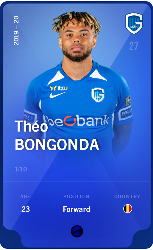 Sorare - Sorare Official - Théo Bongonda 2019-20 • Super Rare 1/10 - NFT # 77532865481136426020900285952532385593613587829421214173846017467217805524977