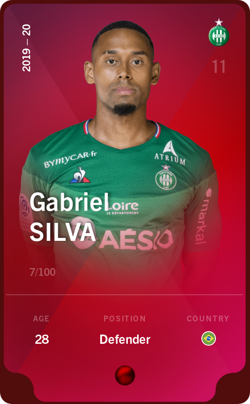 Sorare - Sorare Official - Gabriel Silva 2019-20 • Rare 7/100 - NFT # 71623921503871047202206548552296307541601354145841188070744778580707254847634