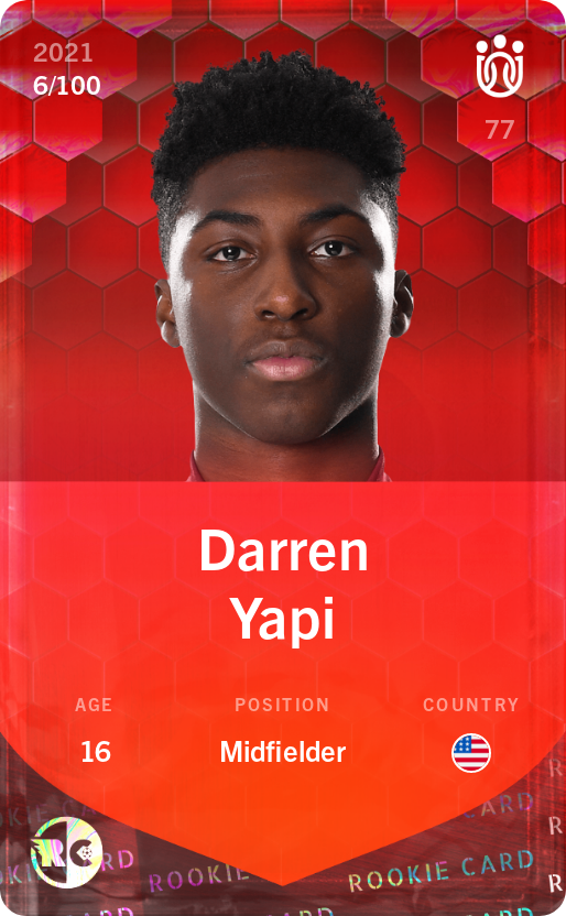 Sorare - Sorare Official - Darren Yapi 2021-22 • Rare 6/100 - NFT # 18173190504036032947845526814702317527920661548214303745047436428590927548