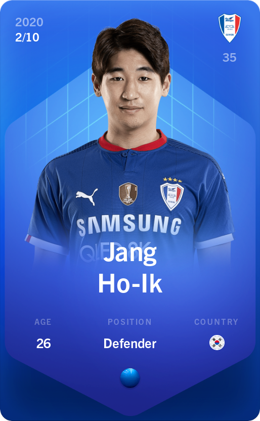 Sorare - Sorare Official - Jang Ho-Ik 2020-21 • Super Rare 2/10 - NFT # 20975872375989008723046666924138887596129798897777271075806701952464695835129