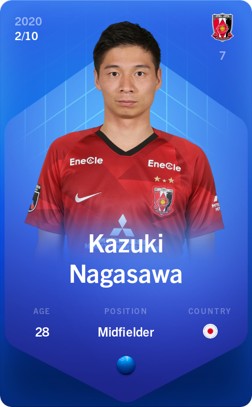 Sorare - Sorare Official - Kazuki Nagasawa 2020-21 • Super Rare 2/10 - NFT # 34328476792888143241251027789364637791566831193007845229684819074306719734339