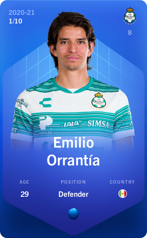 Sorare - Sorare Official - Emilio Orrantía 2020-21 • Super Rare 1/10 - NFT # 100819595073683838339463143649916263725793031900246917541142495996118153437704