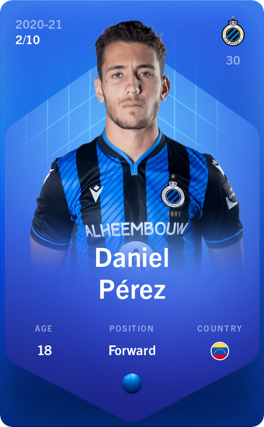 Sorare - Sorare Official - Daniel Pérez 2020-21 • Super Rare 2/10 - NFT # 24715792035145684469664926432623715708320694851970863737103942832371463155955