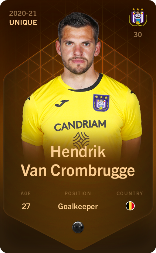 Sorare - Sorare Official - Hendrik Van Crombrugge 2020-21 • Unique - NFT # 97810055684327282751239795792076015711072326716412495689223930722460681021048