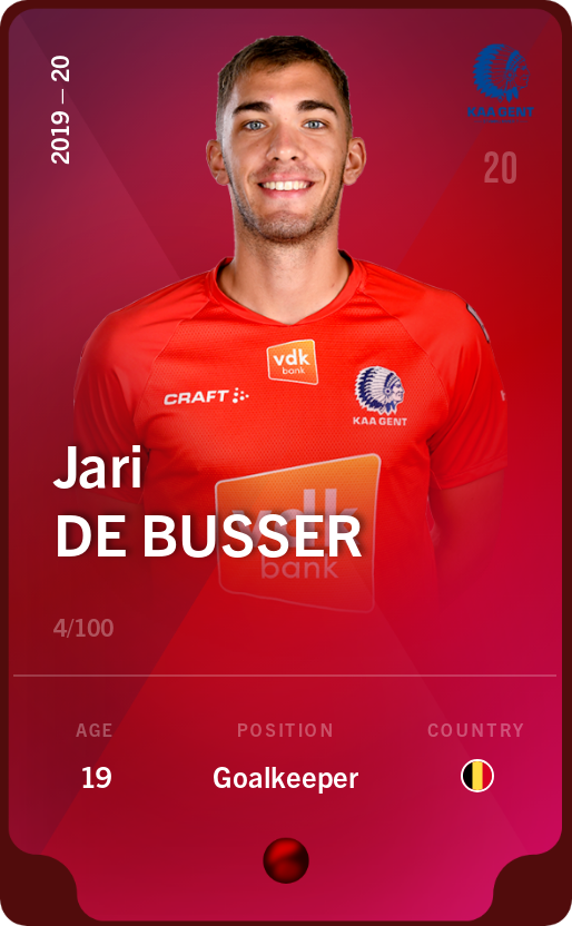 Sorare - Sorare Official - Jari De Busser 2019-20 • Rare 4/100 - NFT # 75944614732888370030795673041969581980801146146178441109255107478764724572136