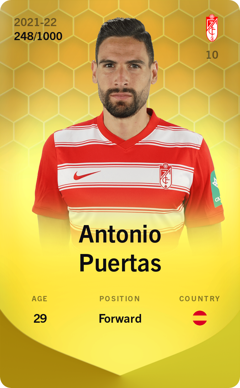 Sorare - Sorare Official - Antonio Puertas 2021-22 • Limited 248/1000 - NFT # 23930390322754630608177597744827944304476301581345790960018011453987750806699