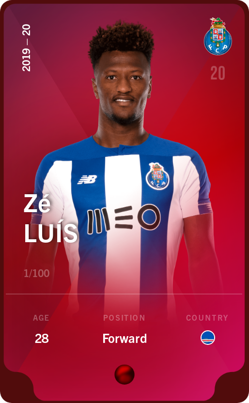 Sorare - Sorare Official - Zé Luís 2019-20 • Rare 1/100 - NFT # 55483156370273500956194811603543729954040942778214995820976602526396225524023