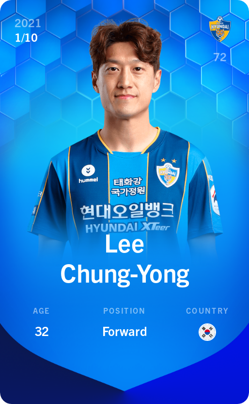 Sorare - Sorare Official - Lee Chung-Yong 2021-22 • Super Rare 1/10 - NFT # 20362305967945747128241506478829732576152310211353665910004772368549613394659