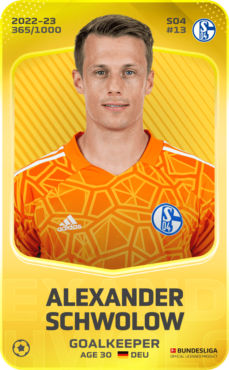 Alexander Schwolow 2022-23 • Limited 365/1000