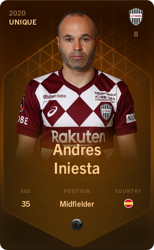 Sorare - Sorare Official - Andres Iniesta 2020-21 • Unique - NFT # 53085518224928987558281289786124611414471106427064854651204886277488443681831