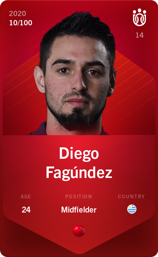 Sorare - Sorare Official - Diego Fagúndez 2020-21 • Rare 10/100 - NFT # 112644045866614441820148838902175205975803907055579264197995657177009351299198