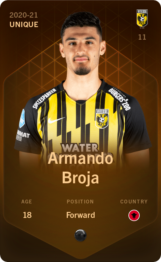 Sorare - Sorare Official - Armando Broja 2020-21 • Unique - NFT # 106231247851835653934726681857803506139549486268605840419662014723220319601090