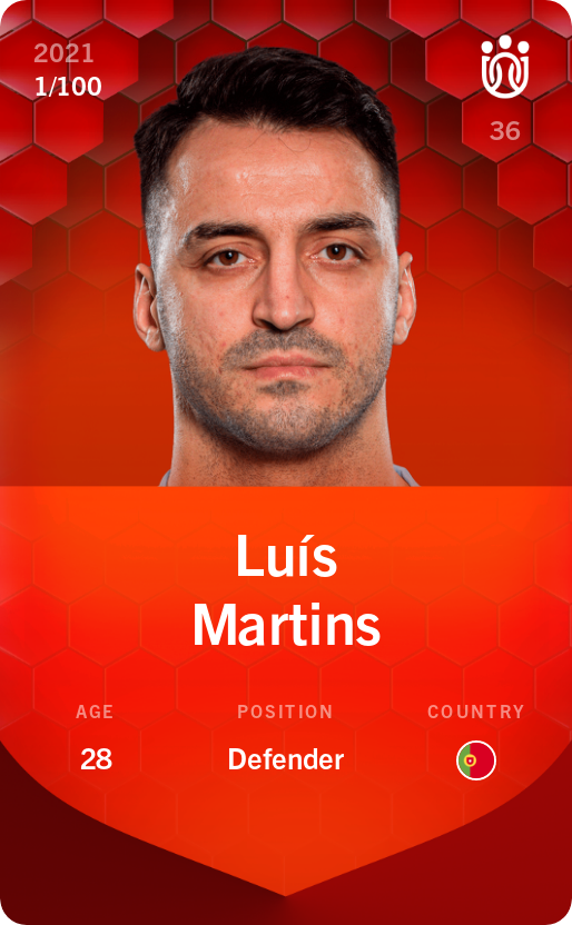 Sorare - Sorare Official - Luís Martins 2021-22 • Rare 1/100 - NFT # 10228399788224237148903259262333766439576985788432062244602193813812194369715