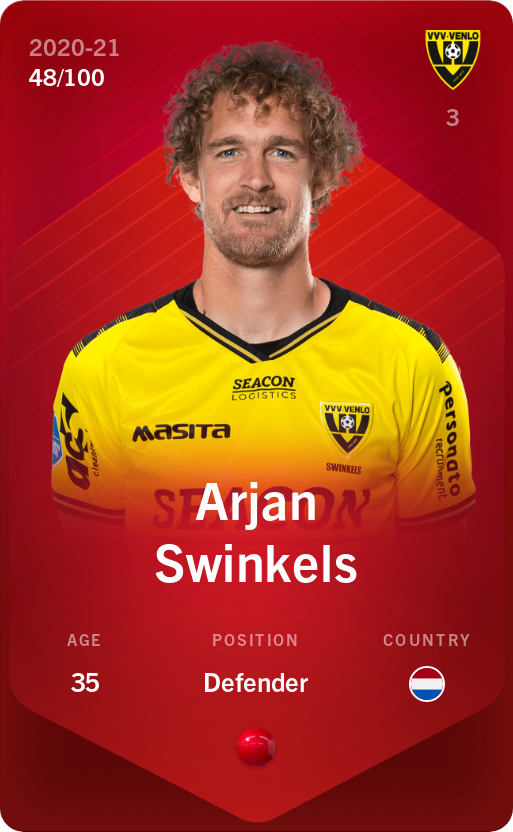 Sorare - Sorare Official - Arjan Swinkels 2020-21 • Rare 48/100 - NFT # 11667806314854658137138702934666819121957908787480311755867997879973555409813