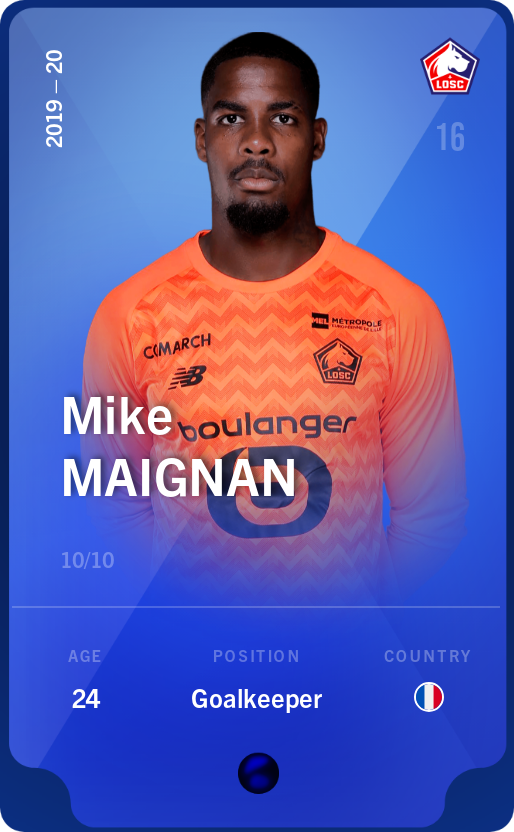 Sorare - Sorare Official - Mike Maignan 2019-20 • Super Rare 10/10 - NFT # 11276200673363398685139938267443023773000315274778769487201934026038197083706