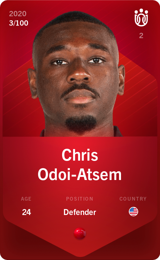 Sorare - Sorare Official - Chris Odoi-Atsem 2020-21 • Rare 3/100 - NFT # 110443414582007955021715118830343757142755262096511110344188824541550812530121