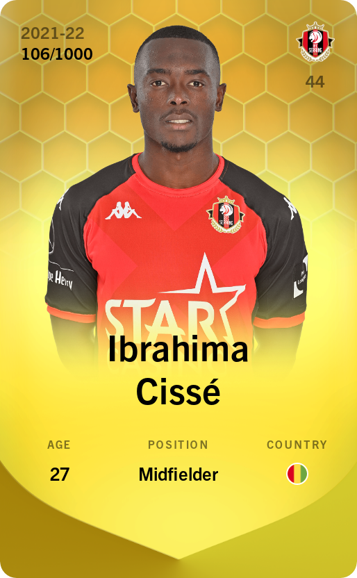 Sorare - Sorare Official - Ibrahima Cissé 2021-22 • Limited 106/1000 - NFT # 96602687579861524480604109337823456381338356992295251756386153438167742338956