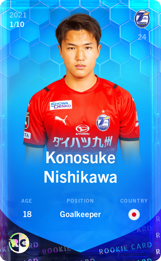 Sorare - Sorare Official - Konosuke Nishikawa 2021-22 • Super Rare 1/10 - NFT # 11083861357060610929493212939045441251321888218300692721972831599790369364989