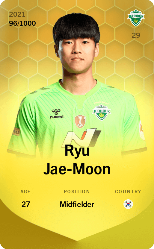 Ryu Jae-Moon 2021-22 • Limited 96/1000