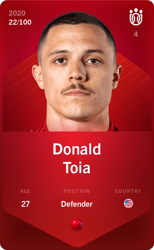 Sorare - Sorare Official - Donald Toia 2020-21 • Rare 22/100 - NFT # 34454150520849096221092911284037185361504003179823887187461792369039290750502