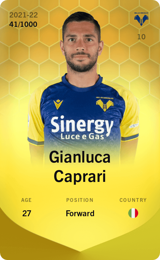 Gianluca Caprari 2021-22 • Limited 41/1000