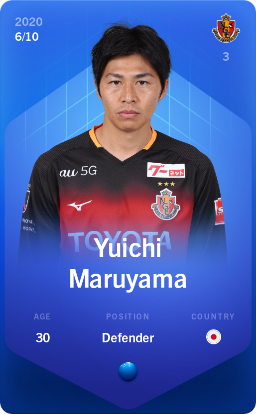 Sorare - Sorare Official - Yuichi Maruyama 2020-21 • Super Rare 6/10 - NFT # 3742310371838573504751504542218108955481452523611522493250185532117176619482