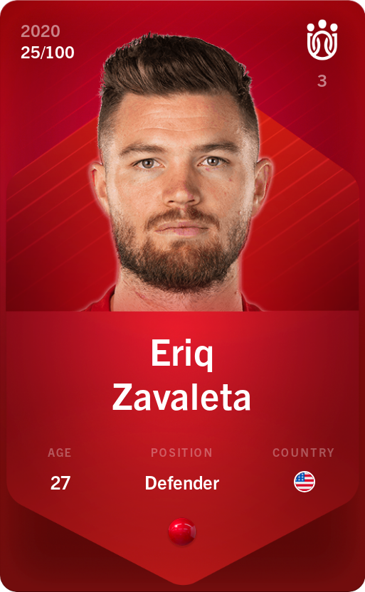 Sorare - Sorare Official - Eriq Zavaleta 2020-21 • Rare 25/100 - NFT # 40862592836964084903793555623770480450623400340346579094755506872166314003524