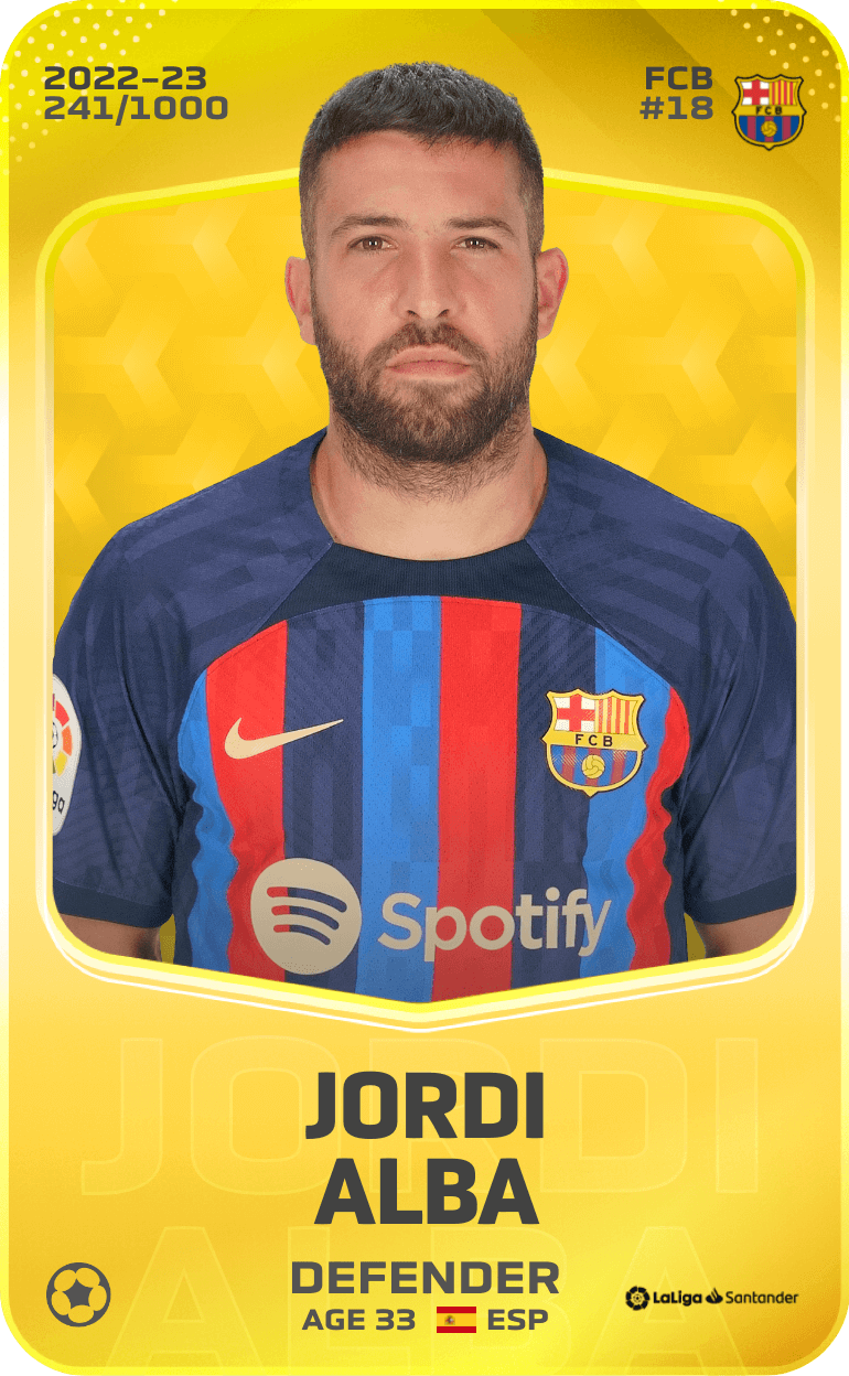 Jordi Alba 2022-23 • Limited 241/1000