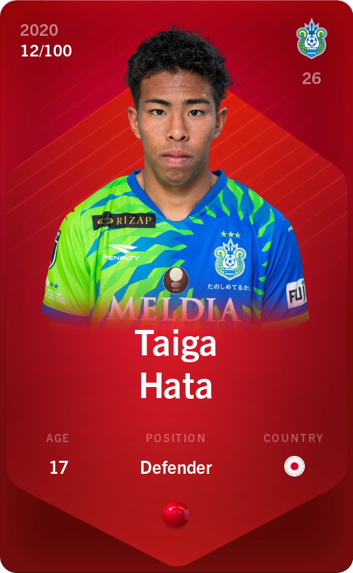 Sorare - Sorare Official - Taiga Hata 2020-21 • Rare 12/100 - NFT # 36782548437895959383043048900089092882560456737421877661988440344210243890393