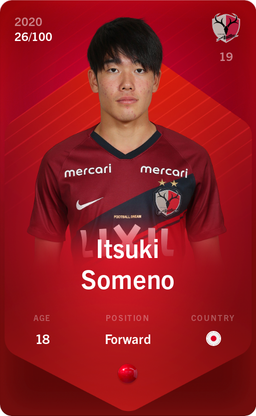 Sorare - Sorare Official - Itsuki Someno 2020-21 • Rare 26/100 - NFT # 111857537347972192258884808413194648867596768412025346109963420862775957331875