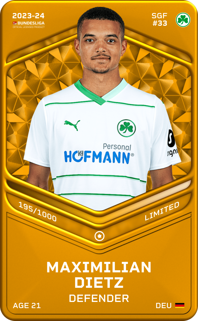 Maximilian Dietz 2023-24 • Limited 195/1000