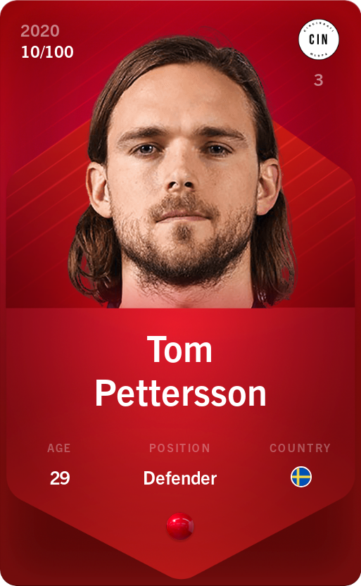 Sorare - Sorare Official - Tom Pettersson 2020-21 • Rare 10/100 - NFT # 79670524100408798846699038524273510580761364027458096033146786043310797173870