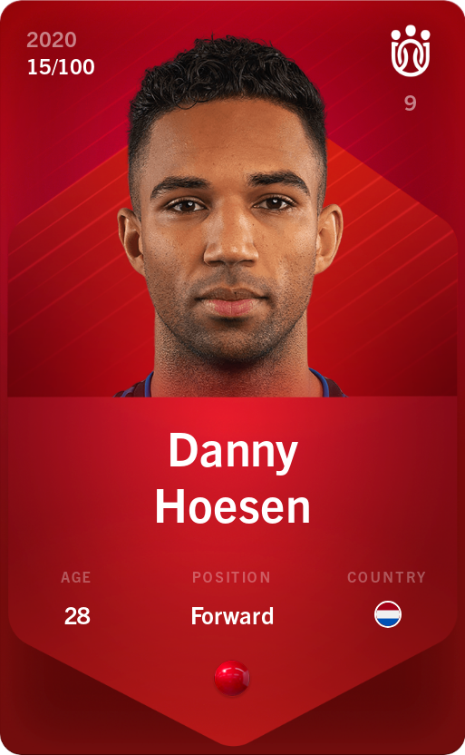 Sorare - Sorare Official - Danny Hoesen 2020-21 • Rare 15/100 - NFT # 81185069649671314277281889310524112248105400381418217144604622237528220287925