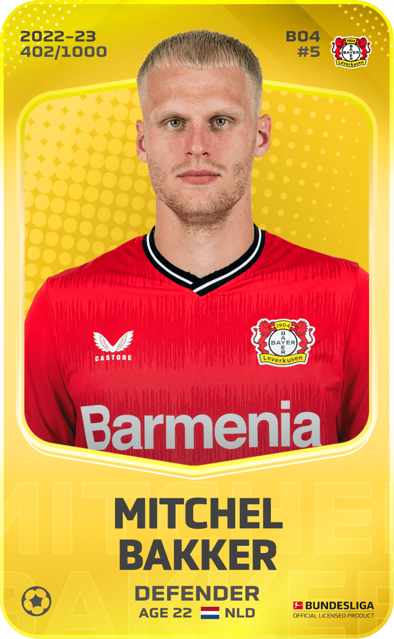 Mitchel Bakker 2022-23 • Limited 402/1000