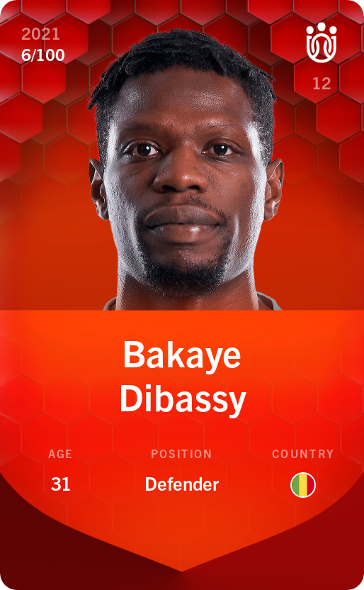 Sorare - Sorare Official - Bakaye Dibassy 2021-22 • Rare 6/100 - NFT # 42647181237506865806500288134217947343040248703450157004631024316734218034091