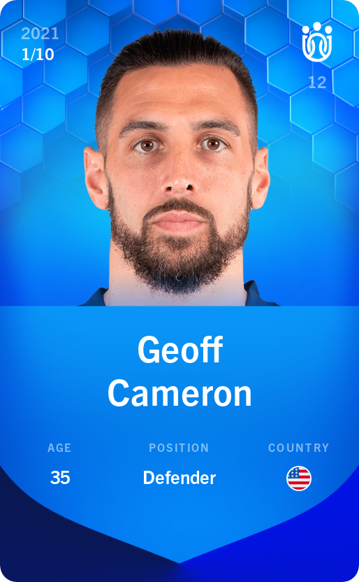 Sorare - Sorare Official - Geoff Cameron 2021-22 • Super Rare 1/10 - NFT # 62707611584504427472302109423418399971116655352208168371636935610012310192591