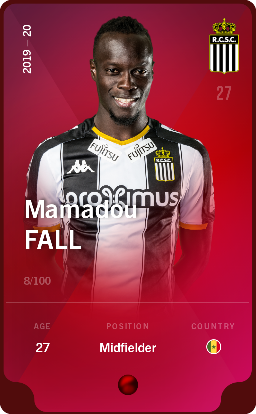 Sorare - Sorare Official - Mamadou Fall 2019-20 • Rare 8/100 - NFT # 28426148323463444882836519337389785326397870723199967625905901027737953867882