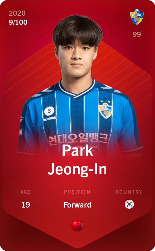 Sorare - Sorare Official - Park Jeong-In 2020-21 • Rare 9/100 - NFT # 48554452260102606012550707947014164737846284705724681901039056608493597379464