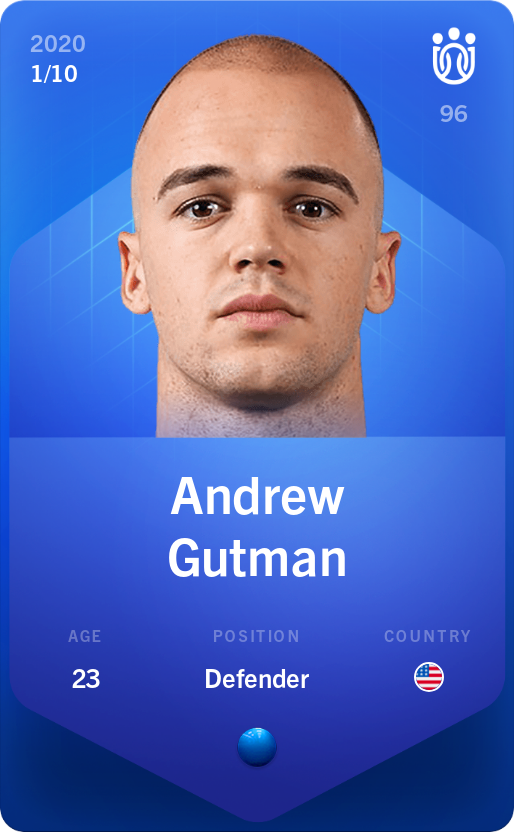 Sorare - Sorare Official - Andrew Gutman 2020-21 • Super Rare 1/10 - NFT # 36375638500832133971440349803818742667018167056550577502755191472290946685880