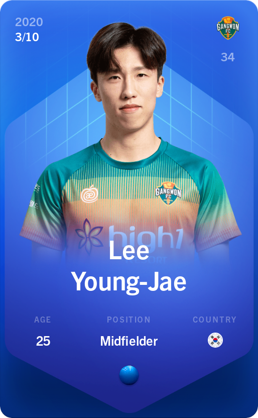 Sorare - Sorare Official - Lee Young-Jae 2020-21 • Super Rare 3/10 - NFT # 19917732310174029404715093188776103853197859909068647435771570881136799066005